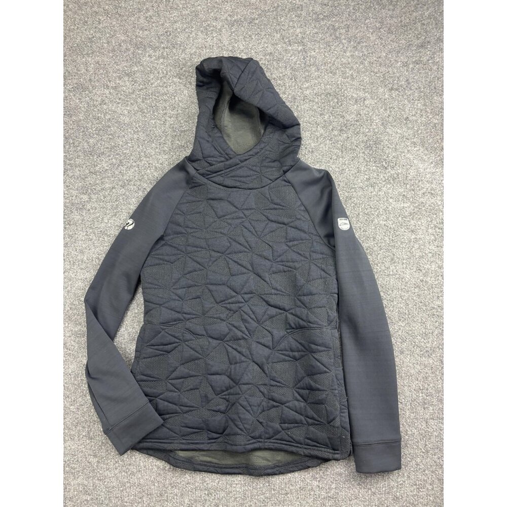 Levelwear Hoodie Womens Small Gray Quilted Iron Horse Golf‎ Club Pullover Raglan